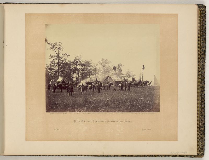 U.S. Military telegraph construction corps / negative