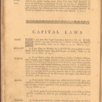 Massachusetts Colony Capital Laws - 1632