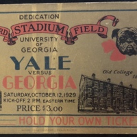 Yale vs. Georgia football game ticket